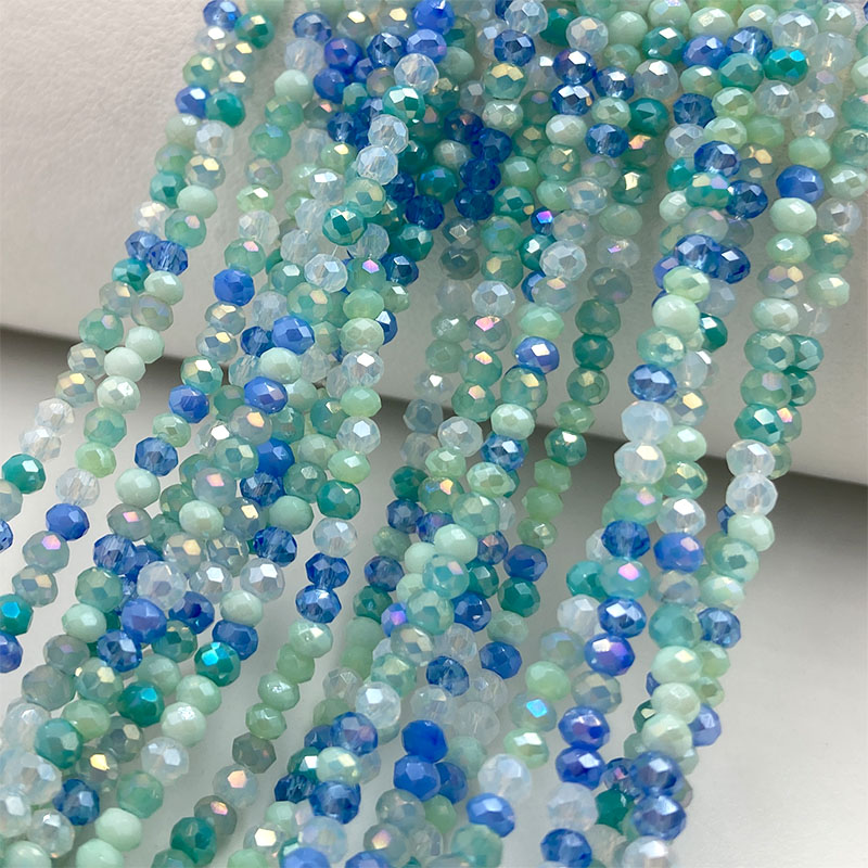 Embroidery Glass Beads - 2mm Crystal Beads Mixed Color Faceted