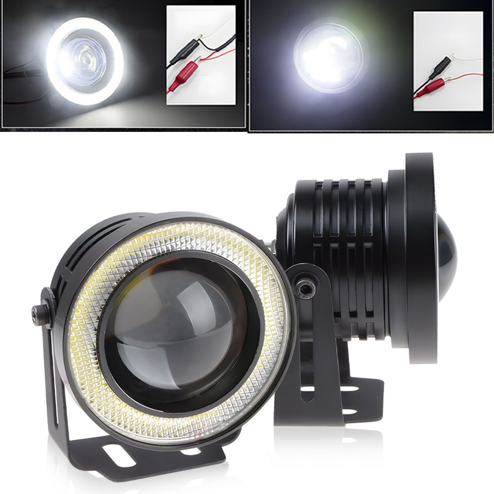 Embroidery Effect - 12V Angel Eye Car LED Fog