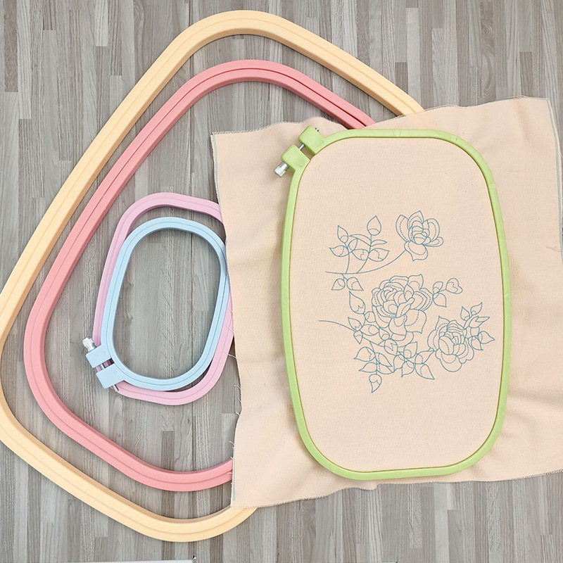 Embroidery Hoop Square - Random Color Square Circle Hand Sewing
