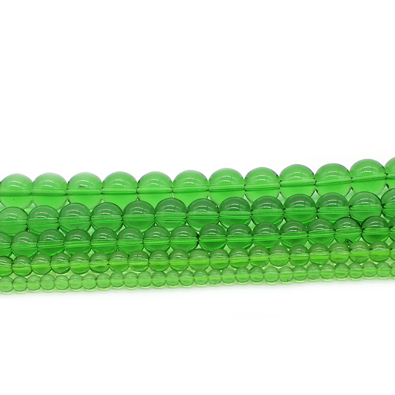 Natural Stone Smooth Green Gla - Embroidery Glass Beads 评论和价格
