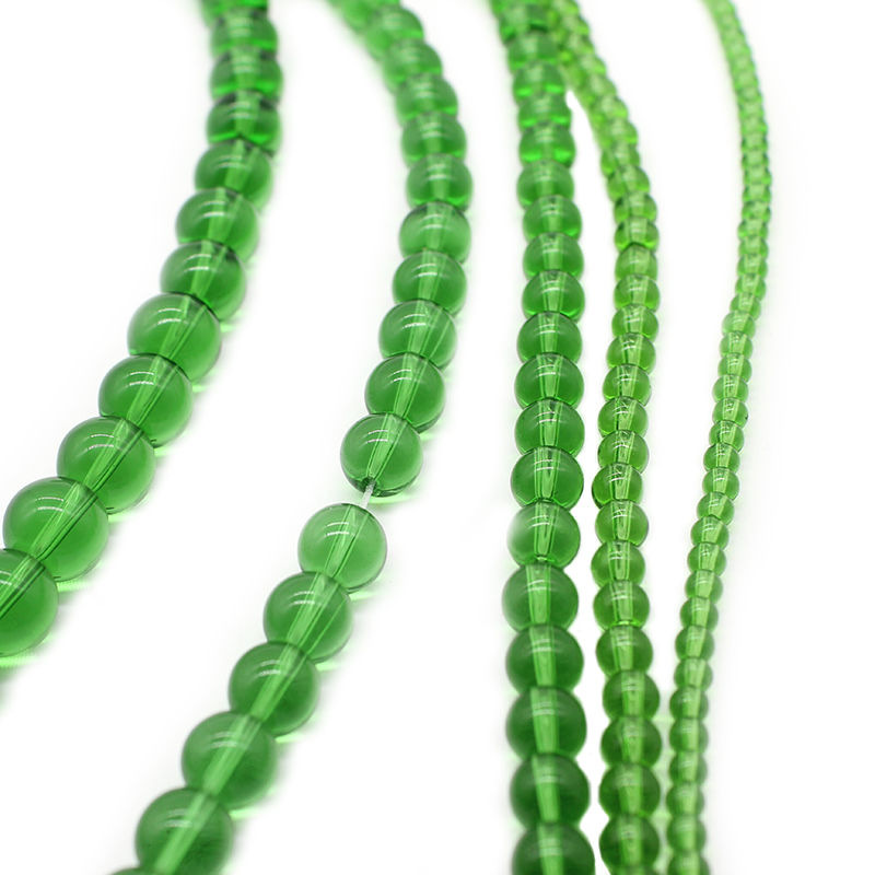 Natural Stone Smooth Green Gla - Embroidery Glass Beads 评论和价格