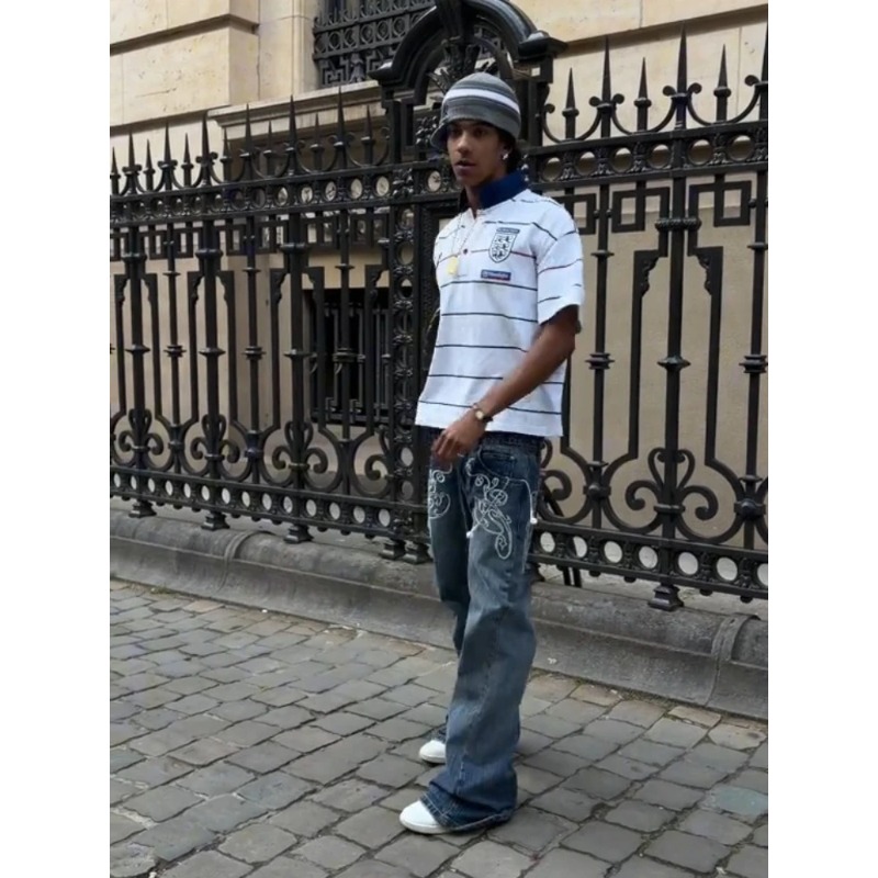 Retro Y2K 2 Pcs Set Street Sty - Embroidery Designer 评论和价格