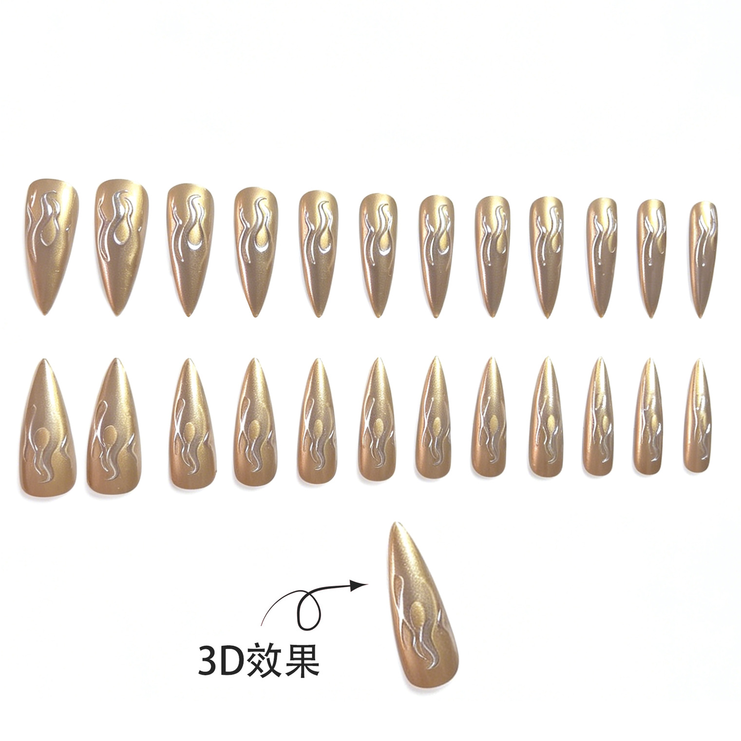 24PCS 3D Chrome Silver Gold Fl - Embroidery Effect 评论和价格