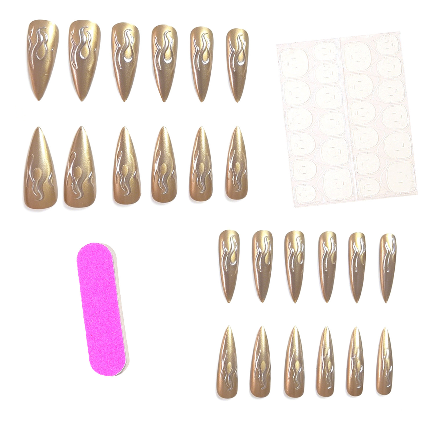 24PCS 3D Chrome Silver Gold Fl - Embroidery Effect 评论和价格