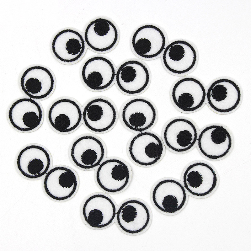 Cartoon 5pcs Eyes Embroidery I - Embroidery On Black Shirt 评论和价格