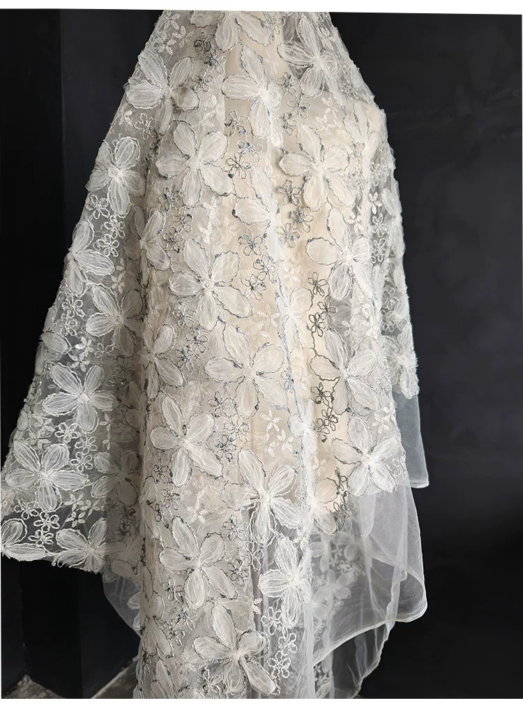 1yard Gold thread sequin embro - Embroidery Wedding 评论和价格