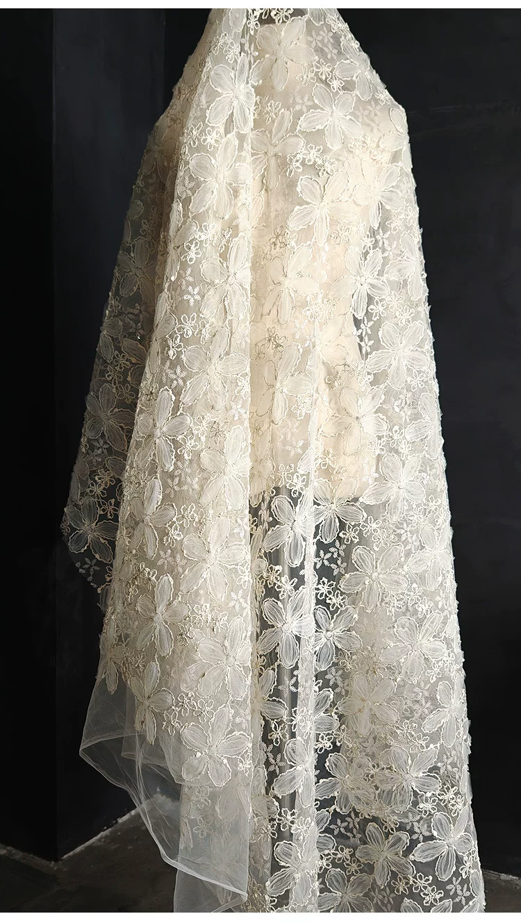 1yard Gold thread sequin embro - Embroidery Wedding 评论和价格