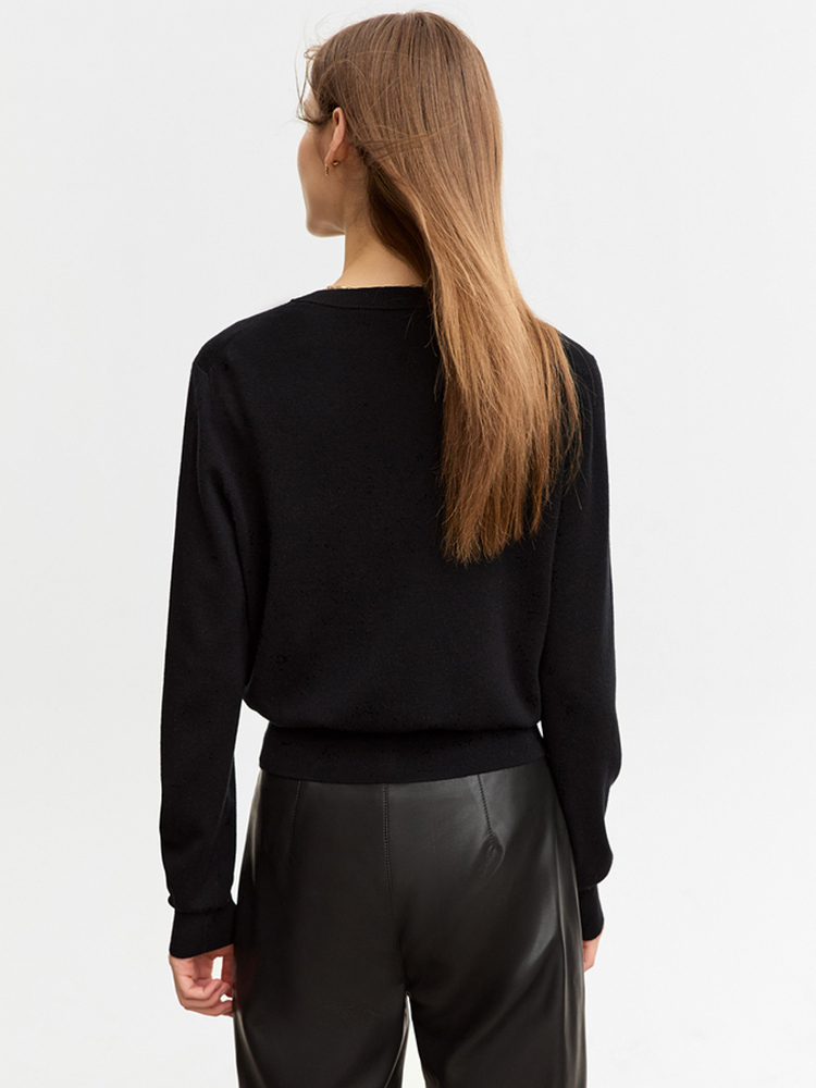 AMII Minimalist Woolly Sweater - Embroidery Lady Bug 评论和价格