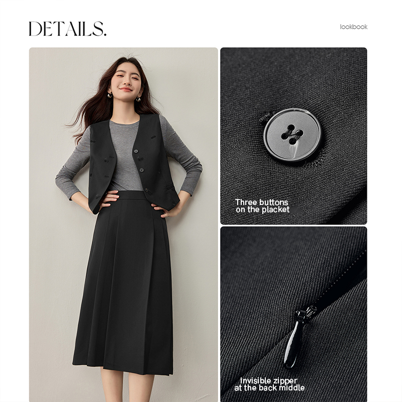 SENTUBILA Office Outfits Waist - Embroidery Vest 评论和价格