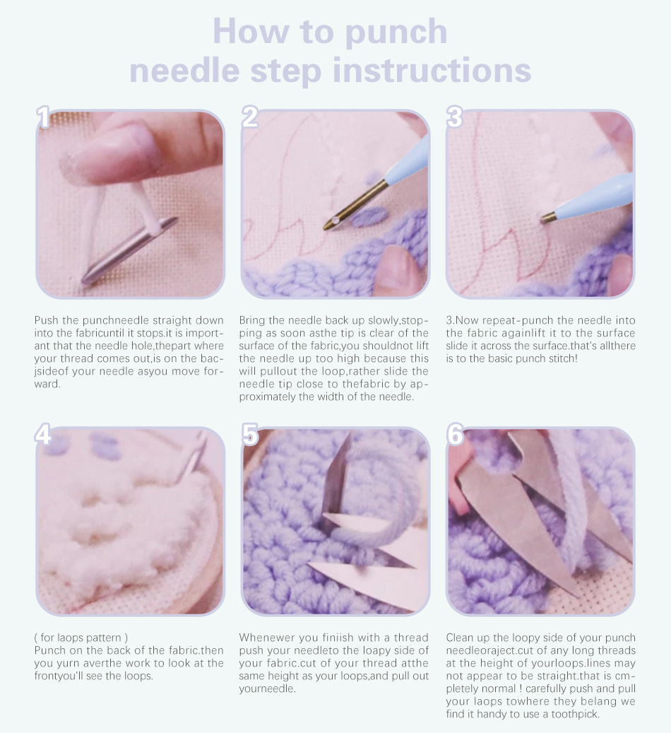 Punch Needle Embroidery Kit fo - Embroidery Hoop Square 评论和价格