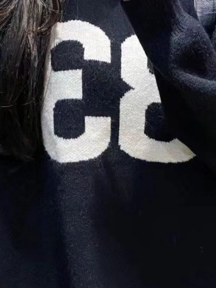 Y2K Vintage Knitted Sweater Wo - Embroidery A 评论和价格