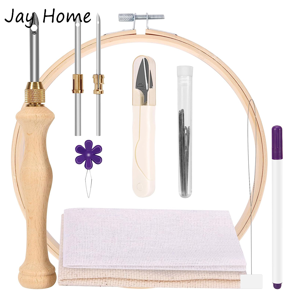 Punch Needle Starter Kit with  - Embroidery Hoop Square 评论和价格