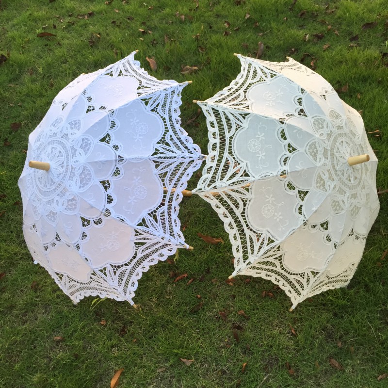 New Vintage Lace Umbrella Hand - Embroidery Wedding 评论和价格