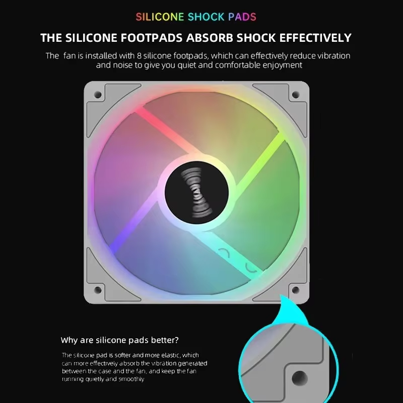 120mm PC Case Fan 12V RGB Cycl - Embroidery Effect 评论和价格