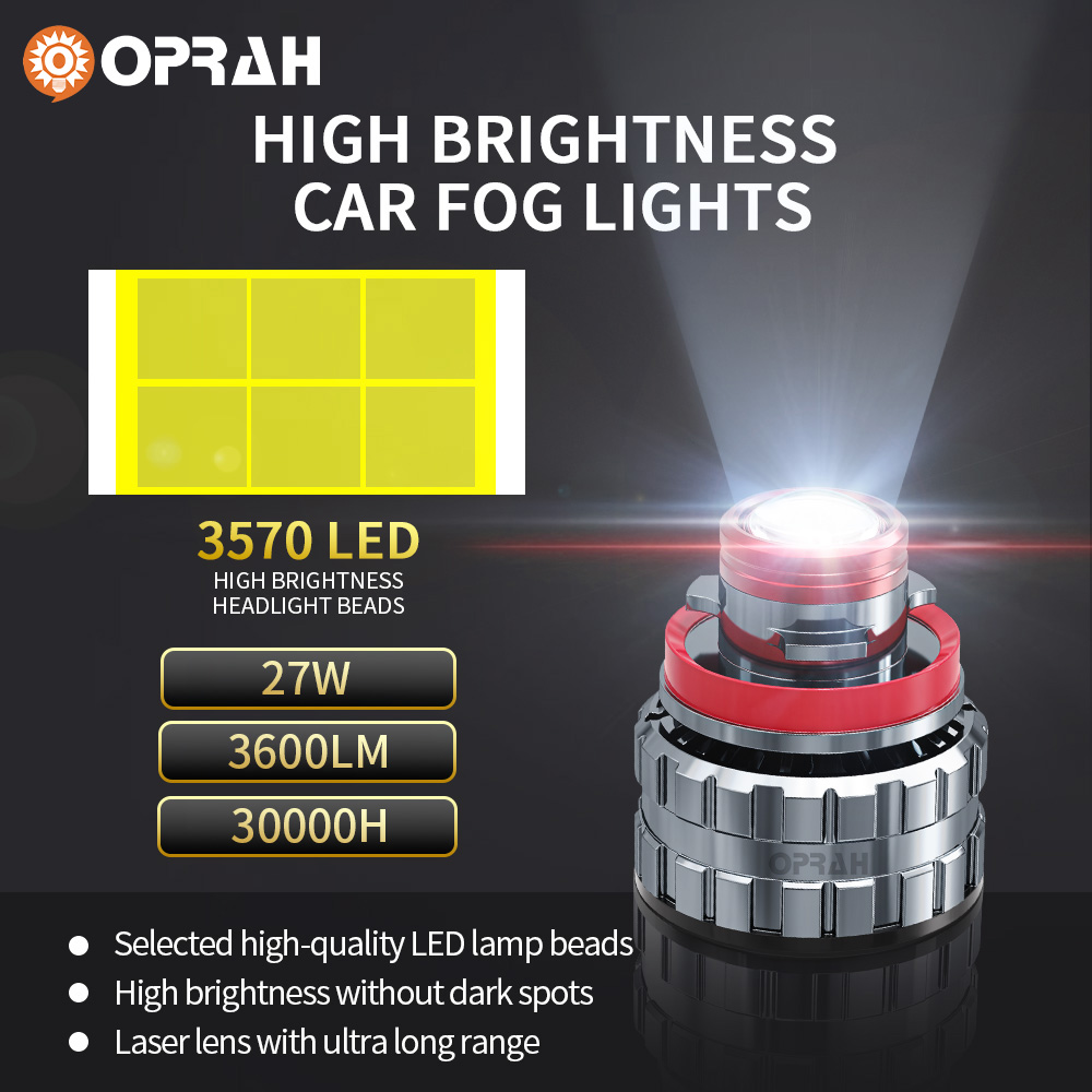 Oprah 2pc Laser Lens H7 Led Fo - Embroidery Effect 评论和价格