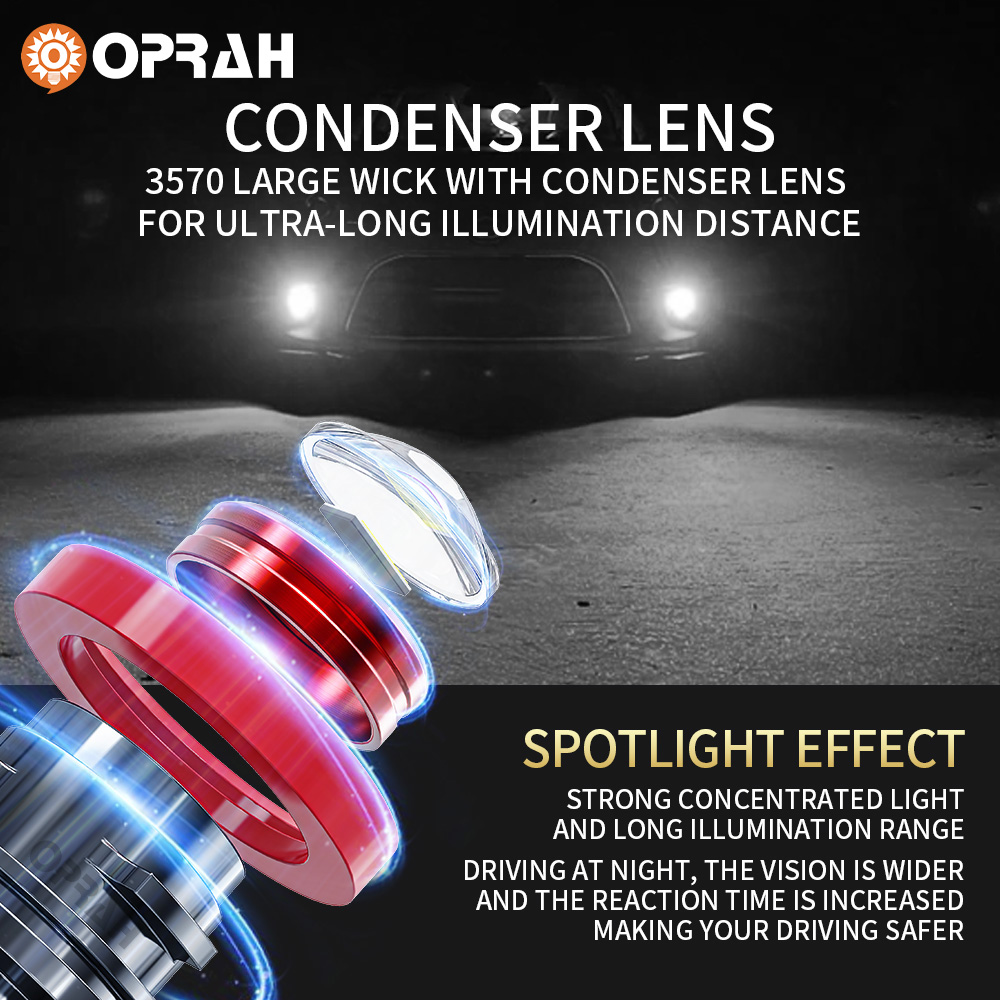 Oprah 2pc Laser Lens H7 Led Fo - Embroidery Effect 评论和价格