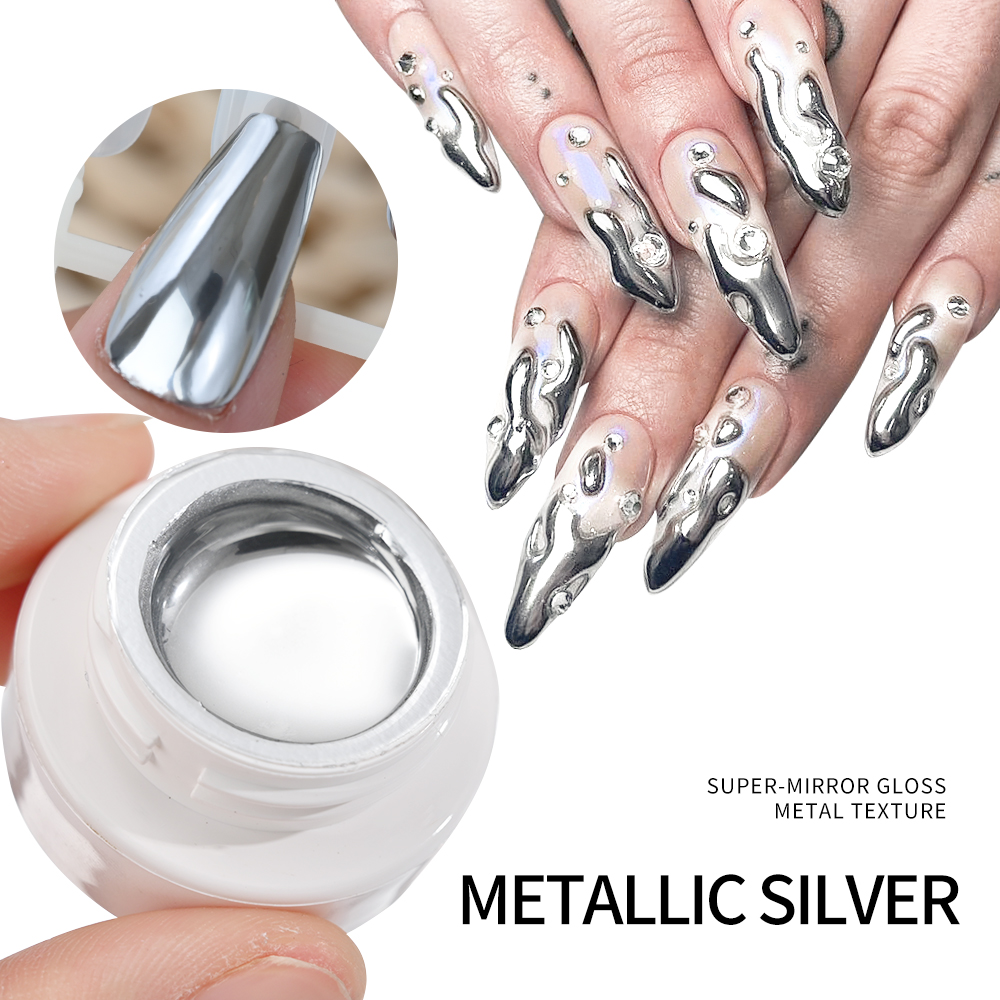 5ml Silver Gold Metallic Gel N - Embroidery Effect 评论和价格