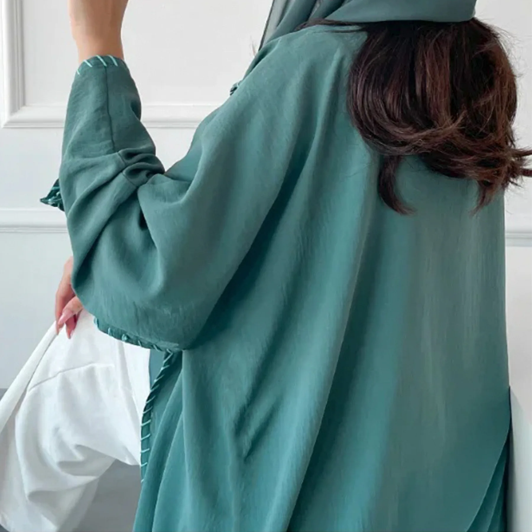 Morocco Kimono Open Abayas Lux - Embroidery Kebaya 评论和价格