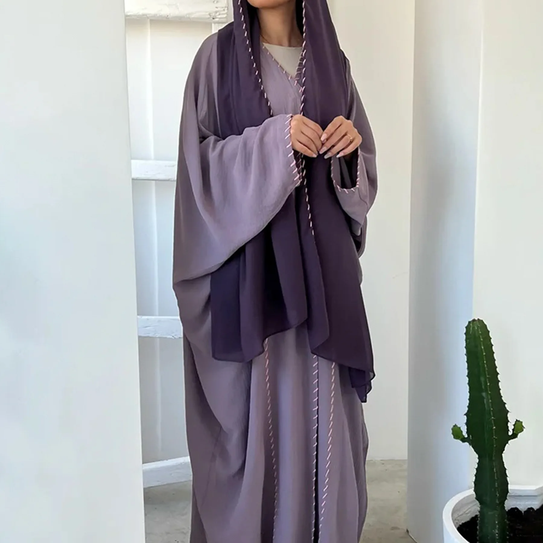 Morocco Kimono Open Abayas Lux - Embroidery Kebaya 评论和价格