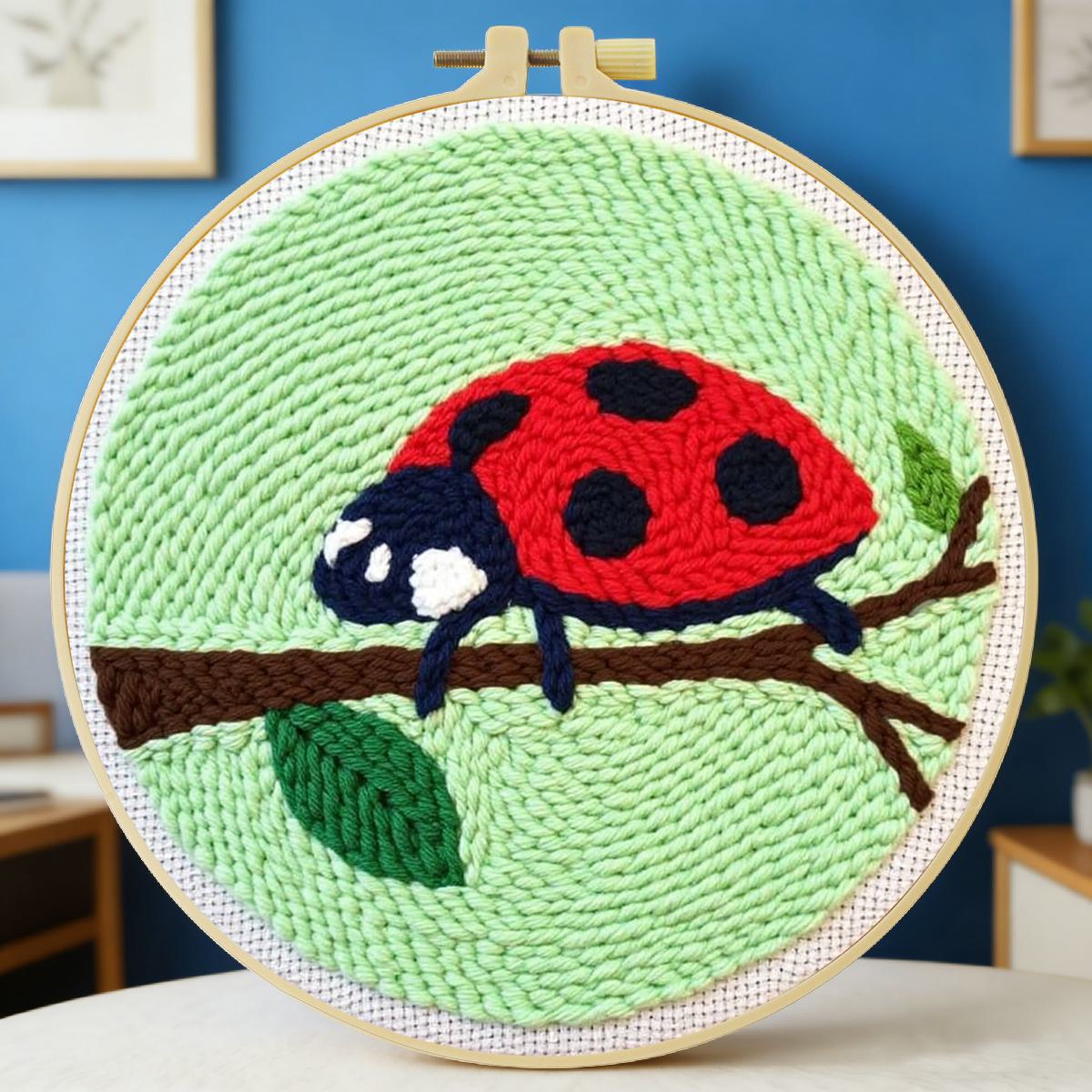 20X20CM/7.87inch Insect - Seve - Embroidery Lady Bug 评论和价格