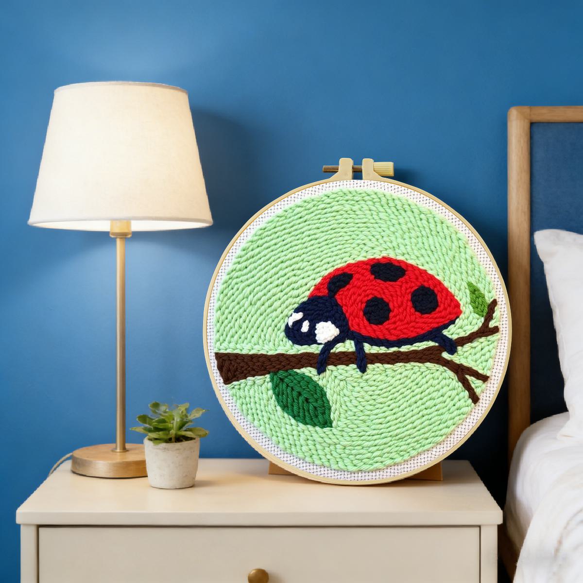 20X20CM/7.87inch Insect - Seve - Embroidery Lady Bug 评论和价格