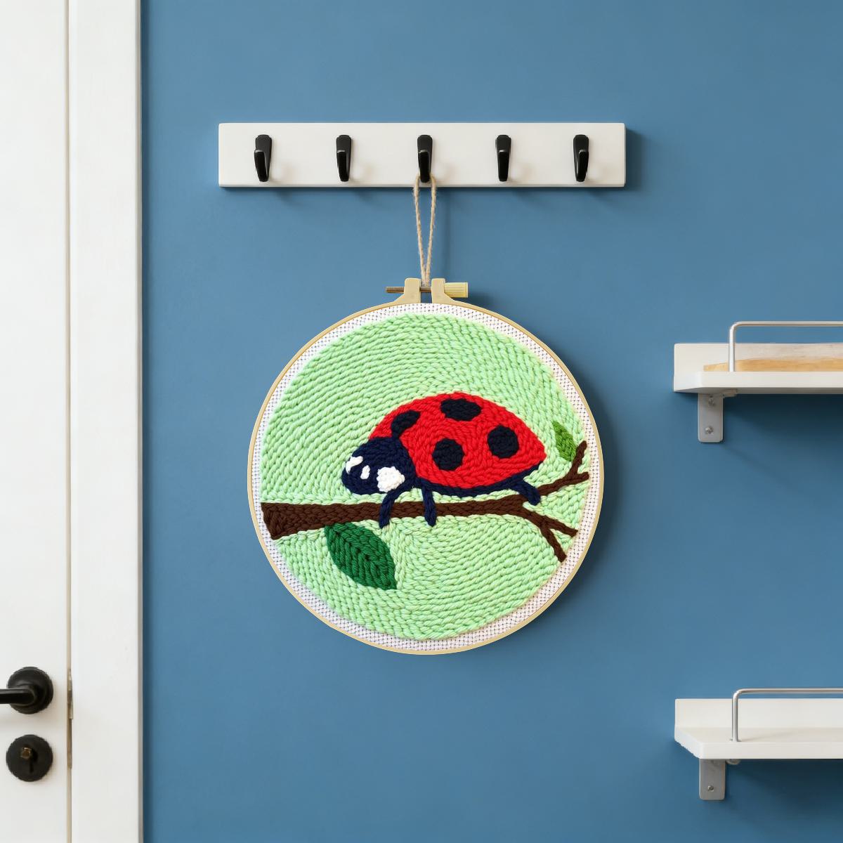 20X20CM/7.87inch Insect - Seve - Embroidery Lady Bug 评论和价格