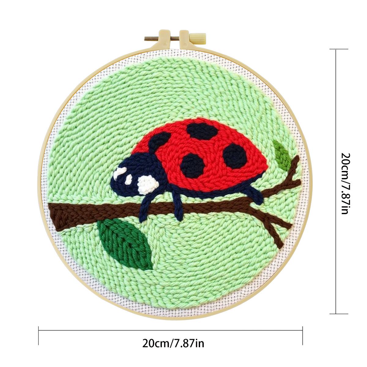 20X20CM/7.87inch Insect - Seve - Embroidery Lady Bug 评论和价格