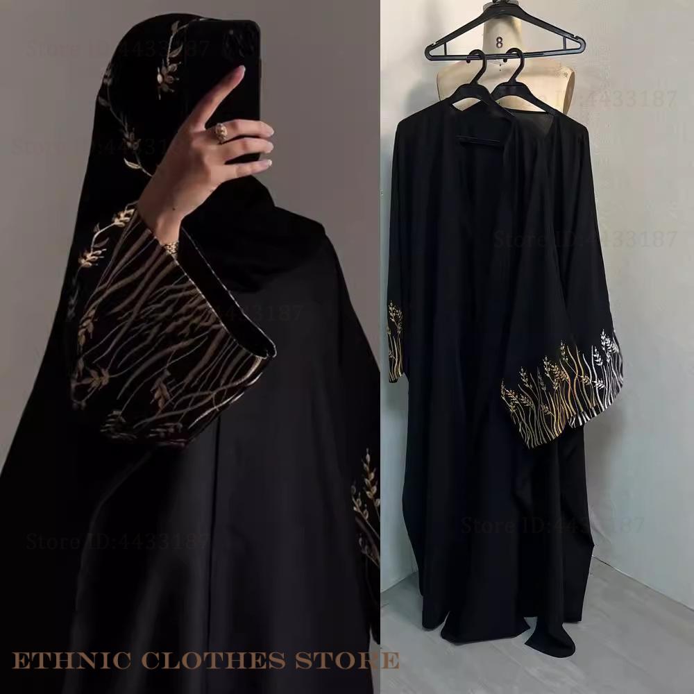 Muslim Women Dress Elegant Bla - Embroidery Kebaya 评论和价格