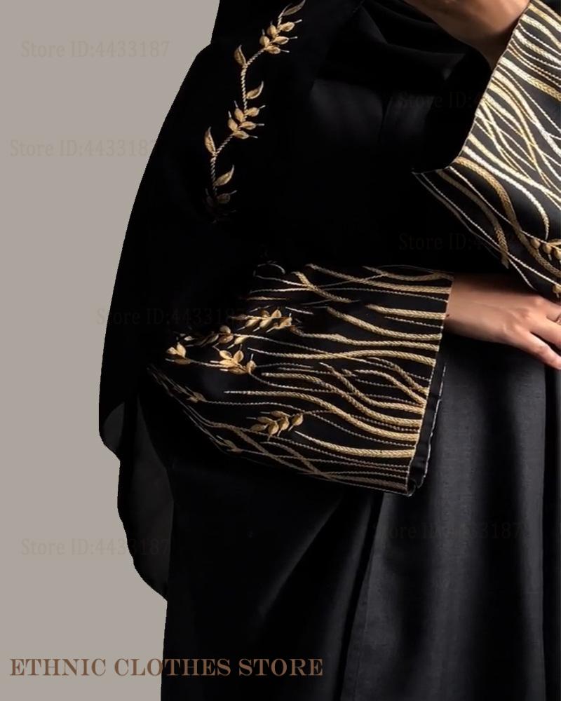 Muslim Women Dress Elegant Bla - Embroidery Kebaya 评论和价格