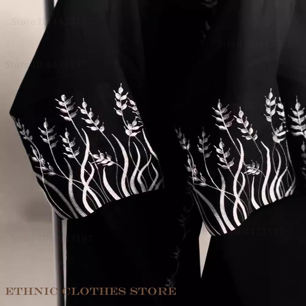 Muslim Women Dress Elegant Bla - Embroidery Kebaya 评论和价格