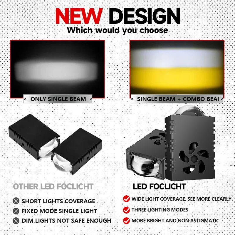 1PCS/2PCS Mini LED Driving Lig - Embroidery Effect 评论和价格