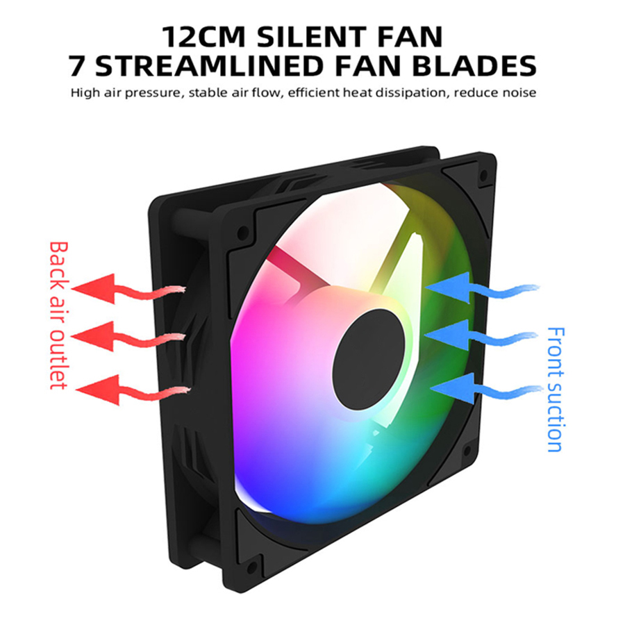 120mm PC Case Fan 12V RGB Cycl - Embroidery Effect 评论和价格