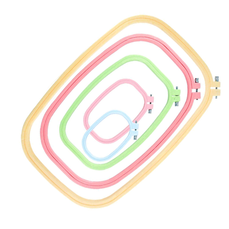 Random Color Square Circle Han - Embroidery Hoop Square 评论和价格