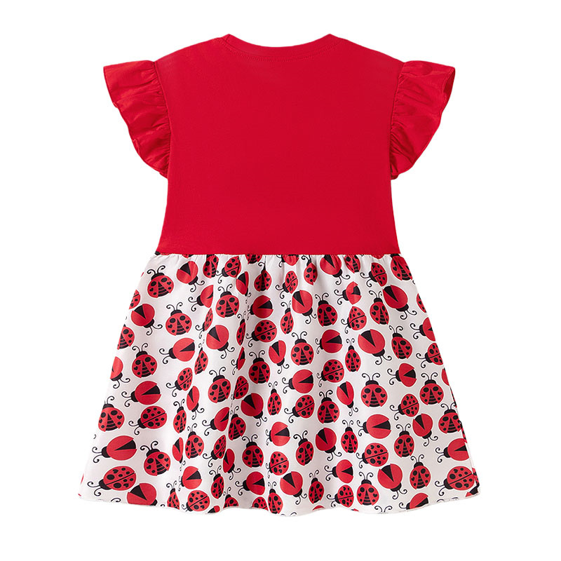 Short Sleeve Girls Dresses 2-7 - Embroidery Lady Bug 评论和价格