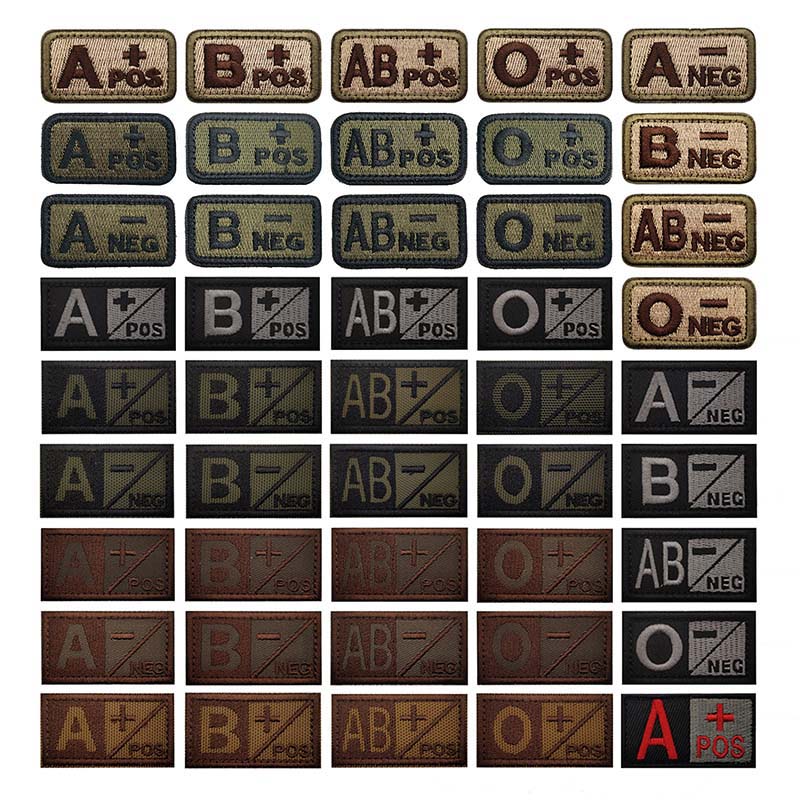 1 /2 PCS,A B AB O POS-NEG Bloo - Embroidery Fonts 评论和价格