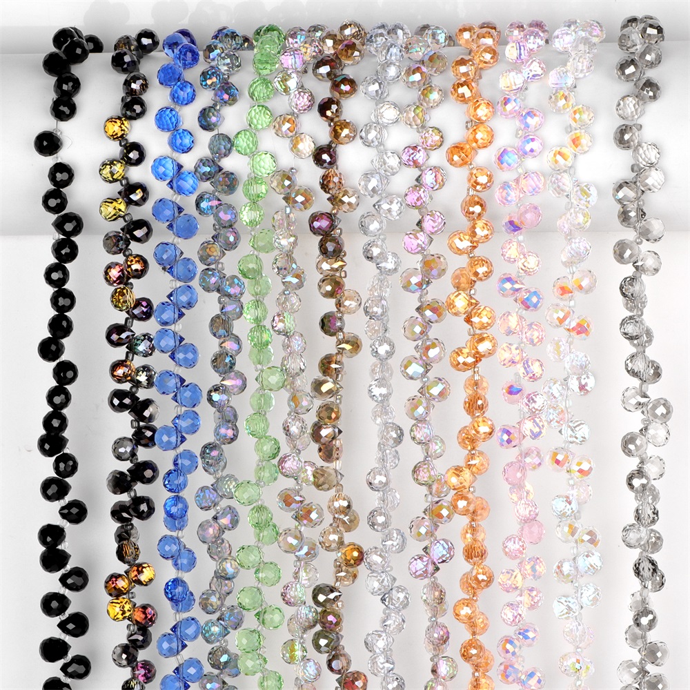 8x10mm Faceted Crystal Teardro - Embroidery Glass Beads 评论和价格