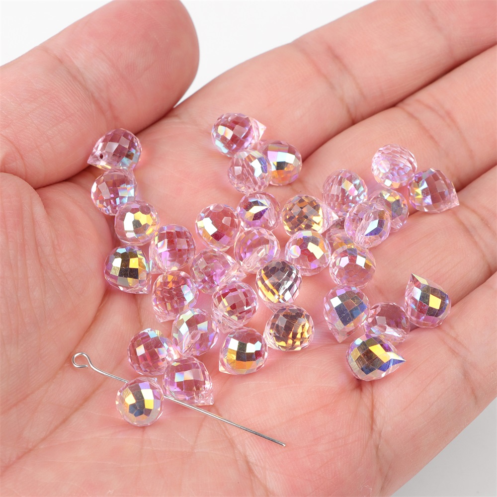 8x10mm Faceted Crystal Teardro - Embroidery Glass Beads 评论和价格