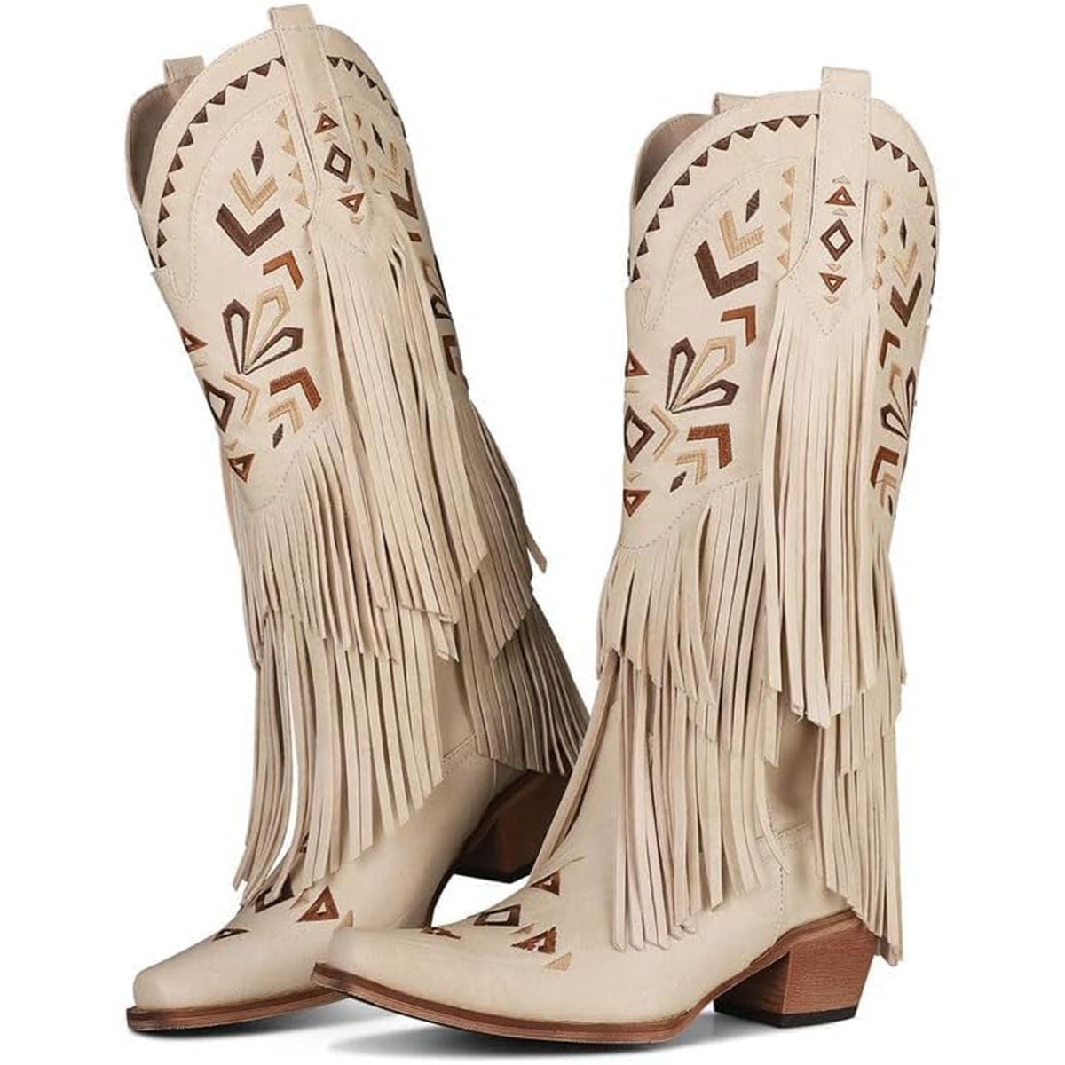 Women's Mid-calf Boots Retro W - Embroidery Design 评论和价格