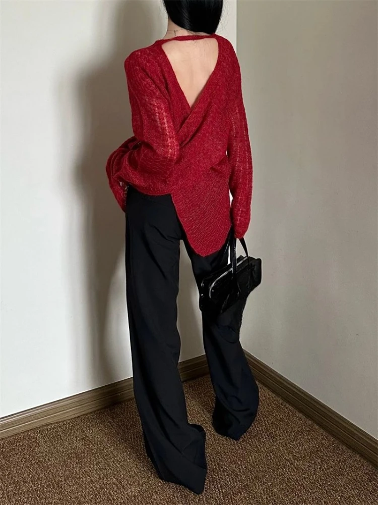 Y2K See-Through Knitted Women' - Embroidery A 评论和价格