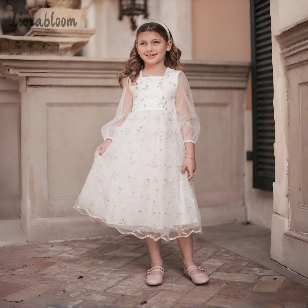 Customized Flower Girl Dress P - Embroidery Wedding 评论和价格