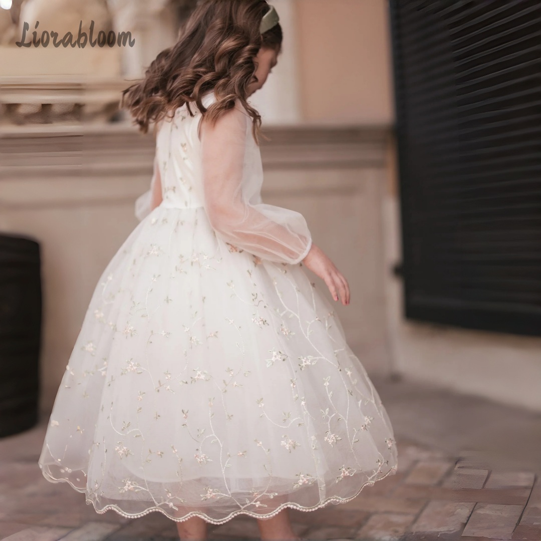Customized Flower Girl Dress P - Embroidery Wedding 评论和价格