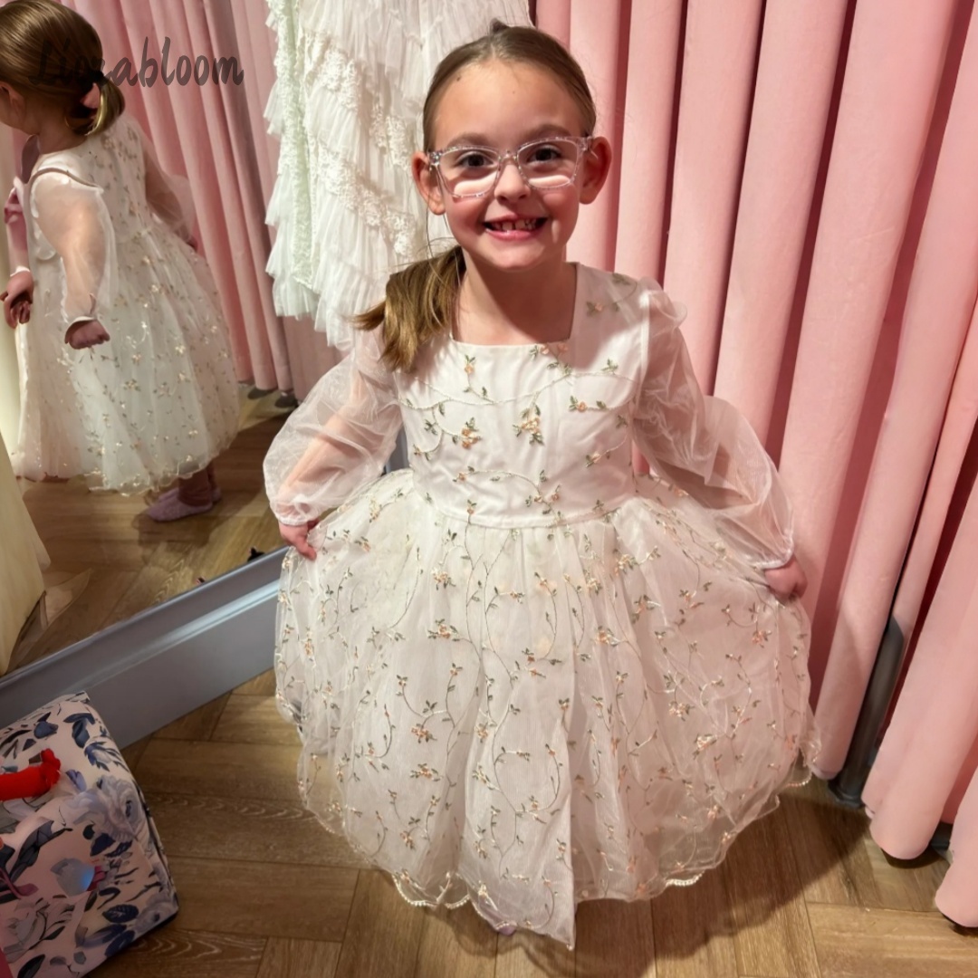 Customized Flower Girl Dress P - Embroidery Wedding 评论和价格